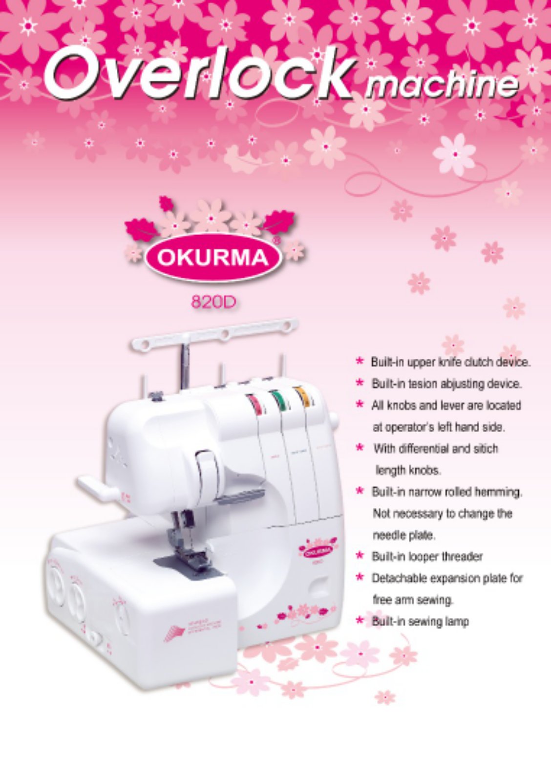 Okurma Portable Overlock Sewing machine