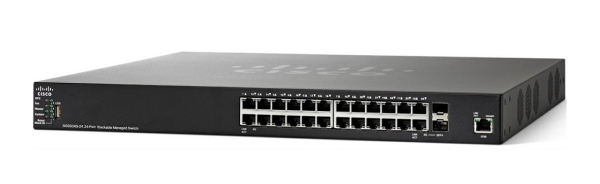 Cisco 24-port Gigabit POE Stackable Switch.SG350X-24P/SG350X