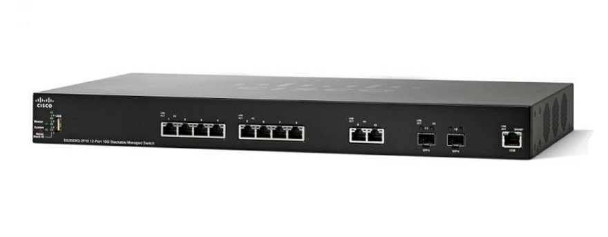 Cisco 12-port 10GBase-T Stackable Switch.SG350XG-2F10/SG350X