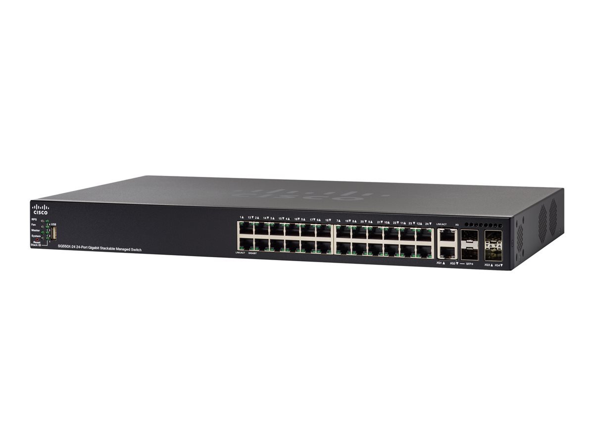 Cisco 24-port Gigabit Stackable Switch.SG550X-24/SG550X-24-K
