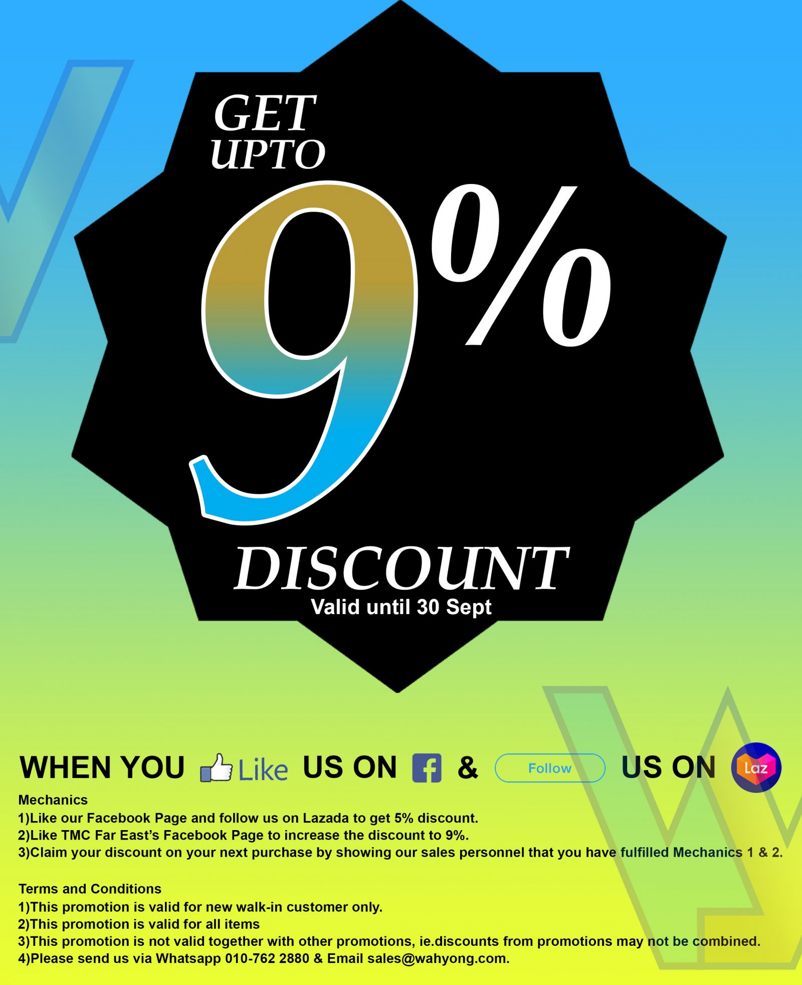 Get up to 9% Discount for all items Get up to 9% Discount for all items