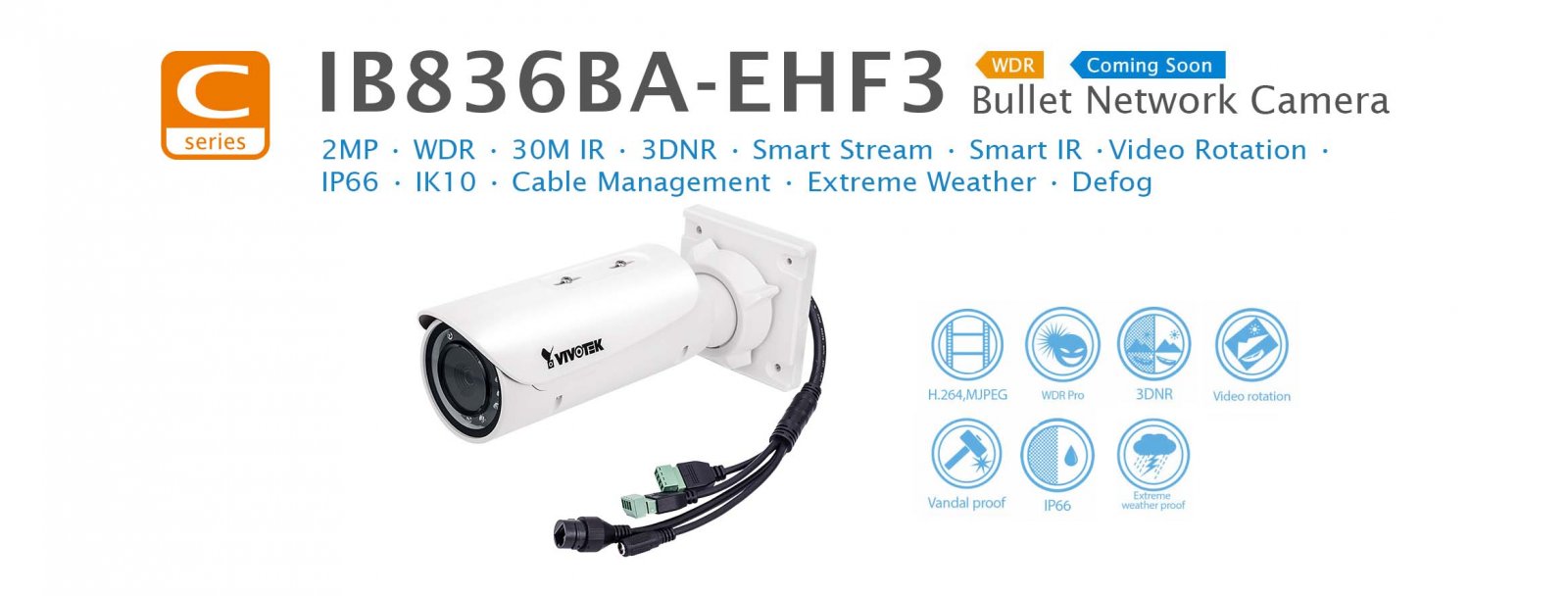 IB836BA-H. Vivotek Bullet Network Camera