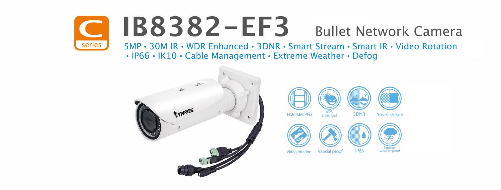 IB8382-EF3. Vivotek Bullet Network Camera