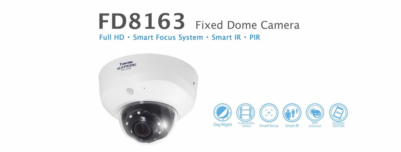 FD8163. Vivotek Fixed Dome Camera