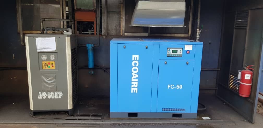 50 HP ECOAIRE Air Compressor c/w AC Air Dryer 