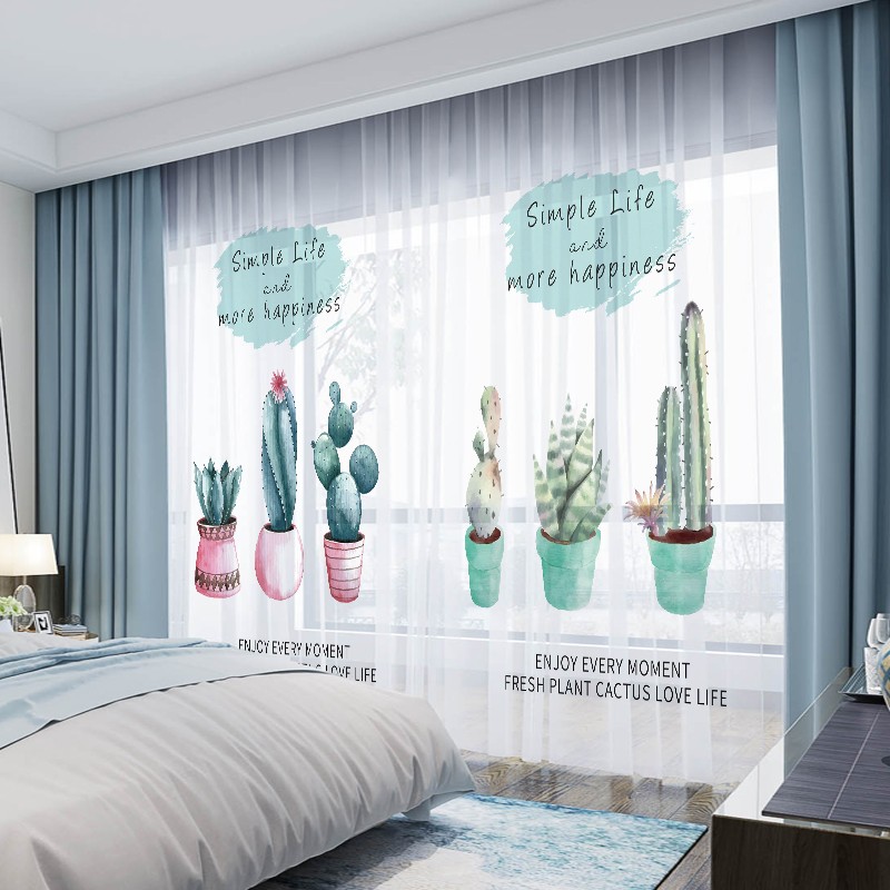 Flower design curtain