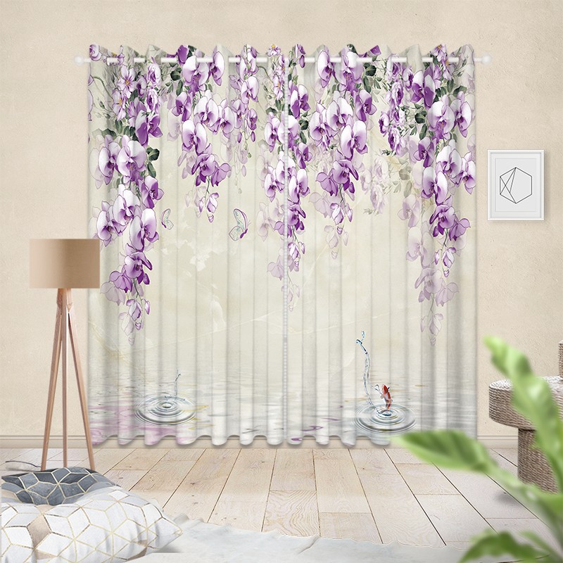 Flower design curtain