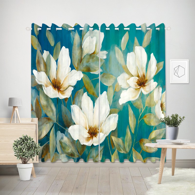 Flower design curtain
