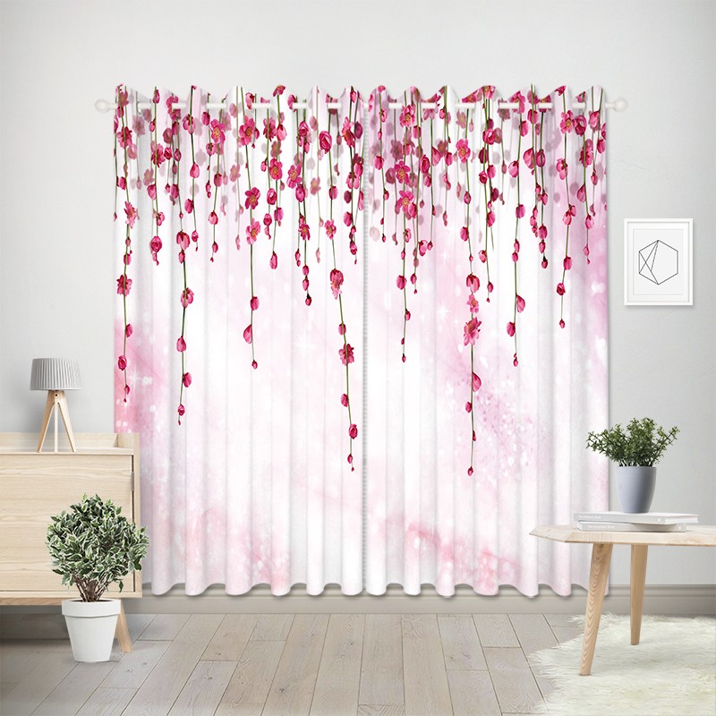 Flower design curtain