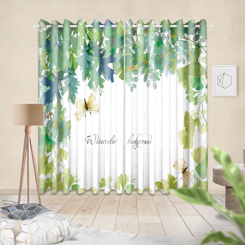 Flower design curtain