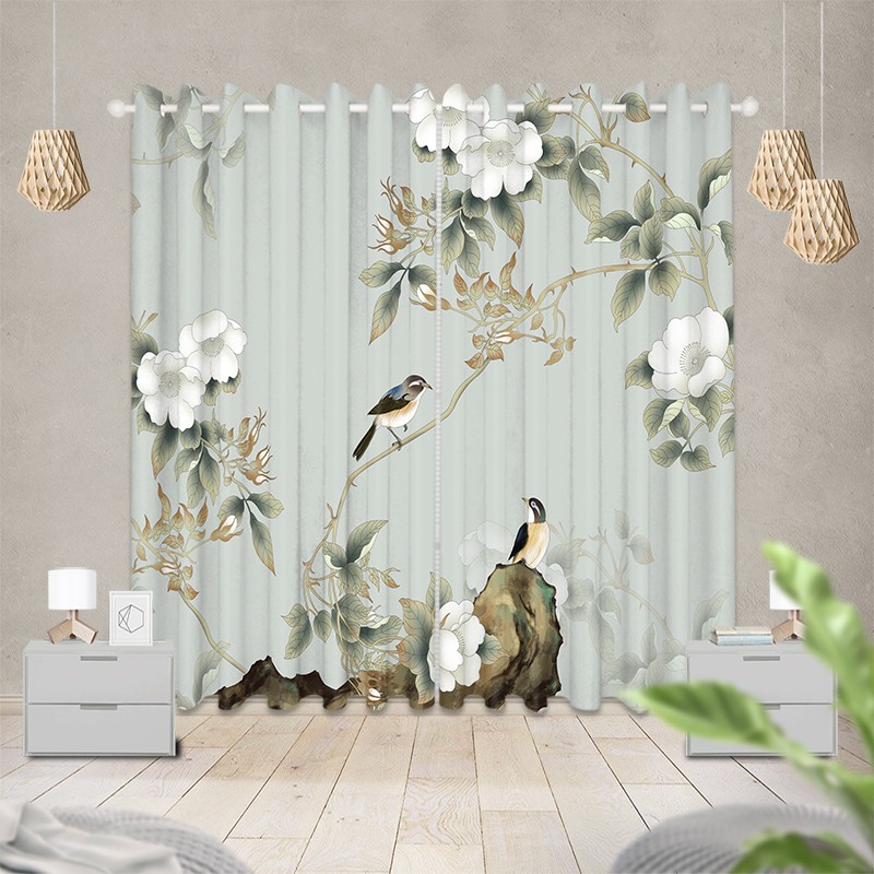 Flower design curtain