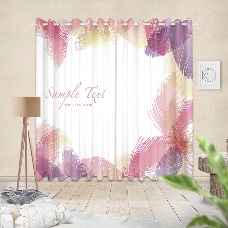 Flower design curtain