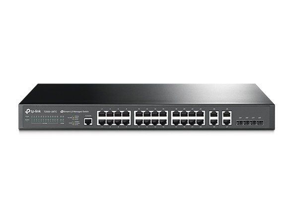 T2500-28TC. TPlink JetStream 24-Port 10/100Mbps + 4-Port Gig