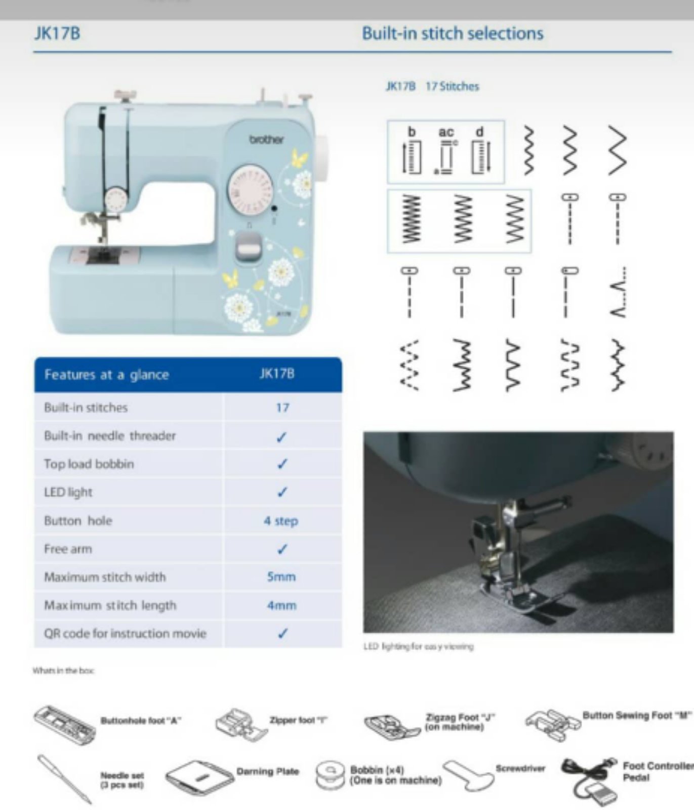 New Brother Portable sewing machine
