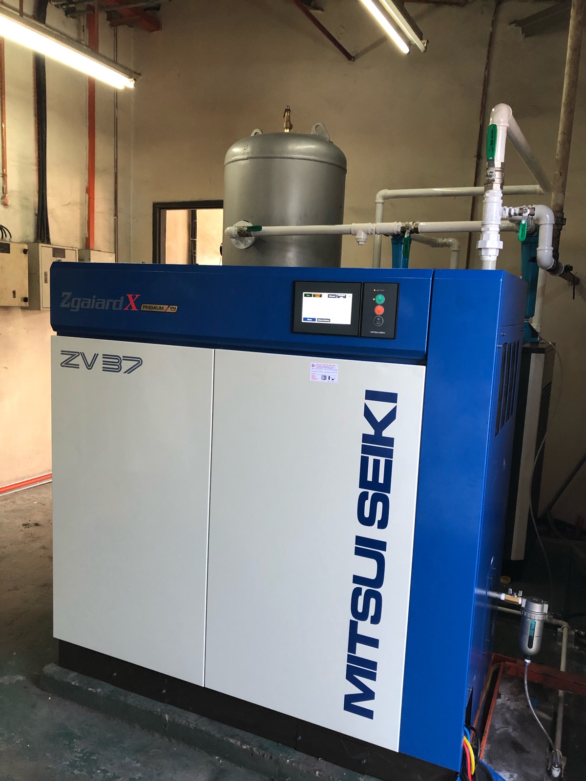 New Installation Mitsui Seiki Inverter Type Air Compressor ZV37