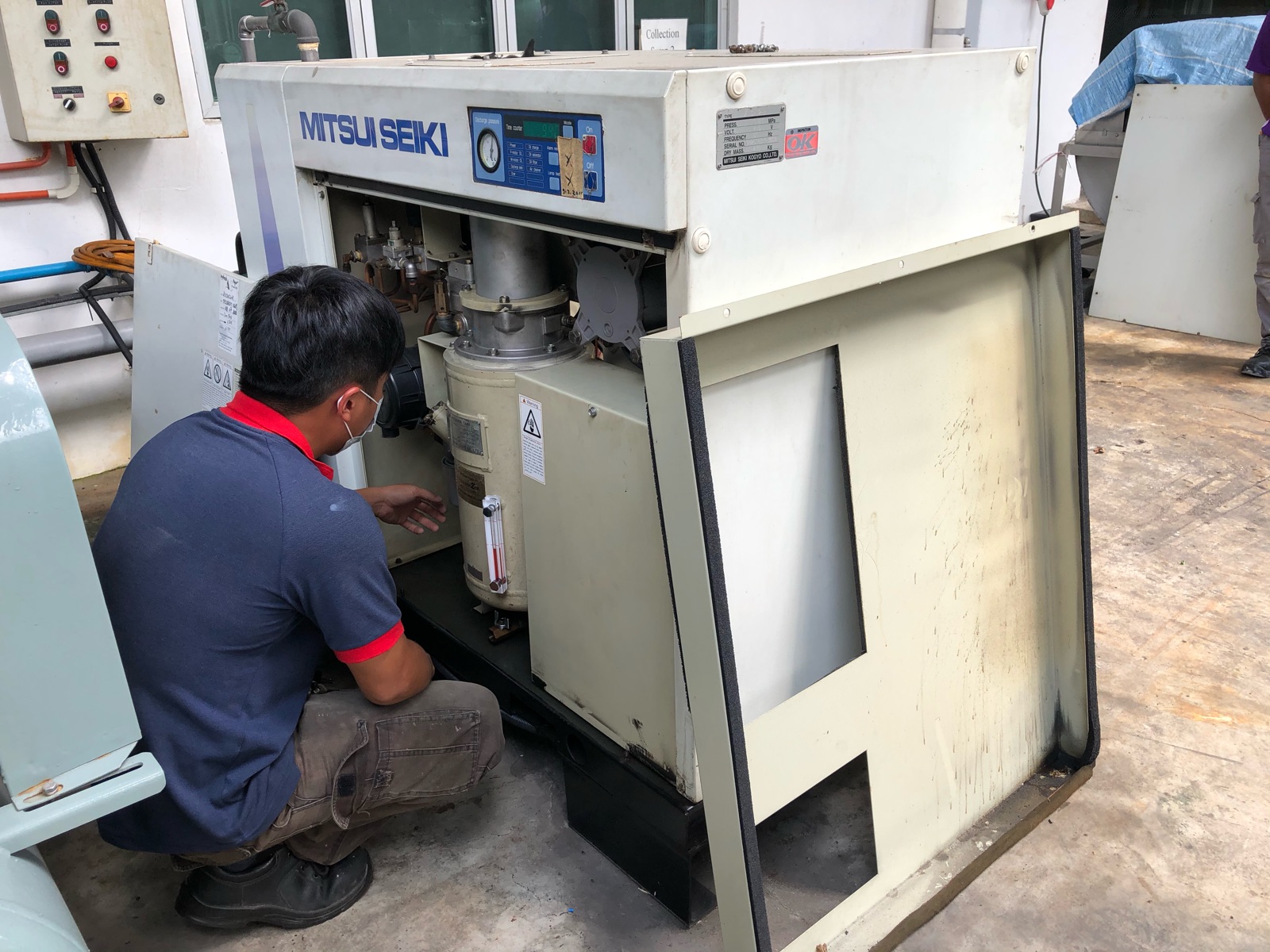 Checking & Troubleshooting Mitsui Seiki Air Compressor Z115AS2-R