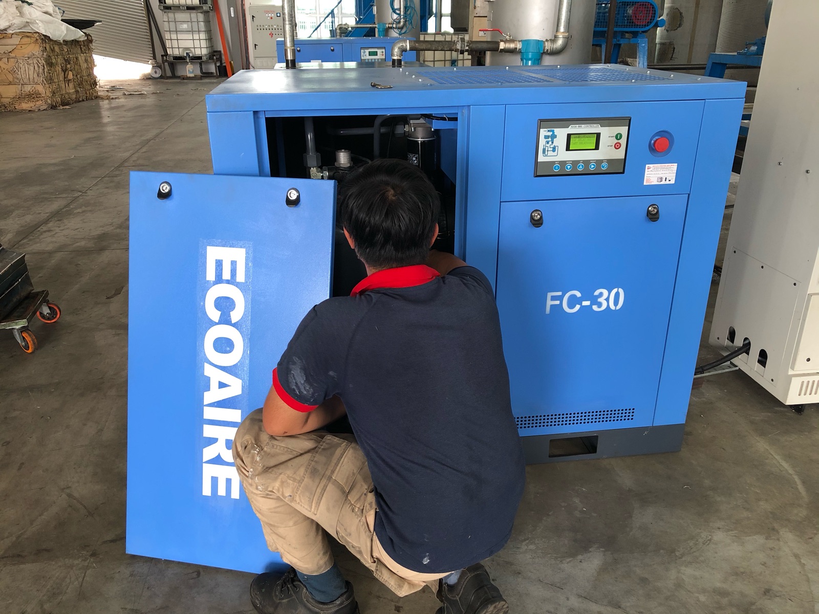 Service 30 HP ECOAIRE Air Compressor FC-30 