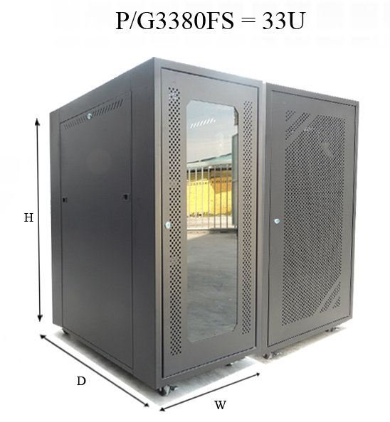 P3380FS/G3380FS. GrowV 33U Floor Stand Rack (PERFORATED / TE