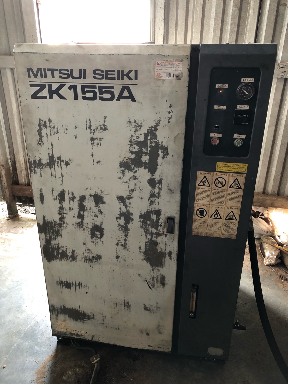 Mitsui Seiki Air Compressor ZK155A 