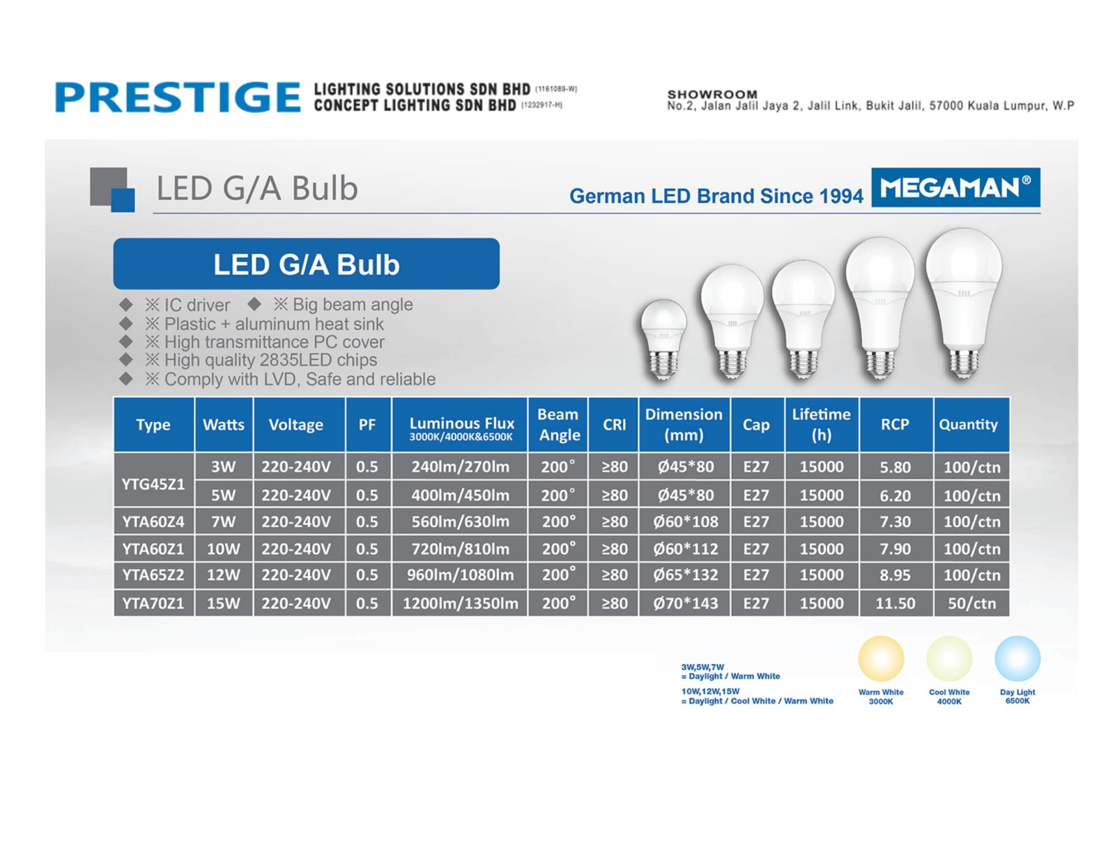 LED G/A Bulb LED G/A Bulb