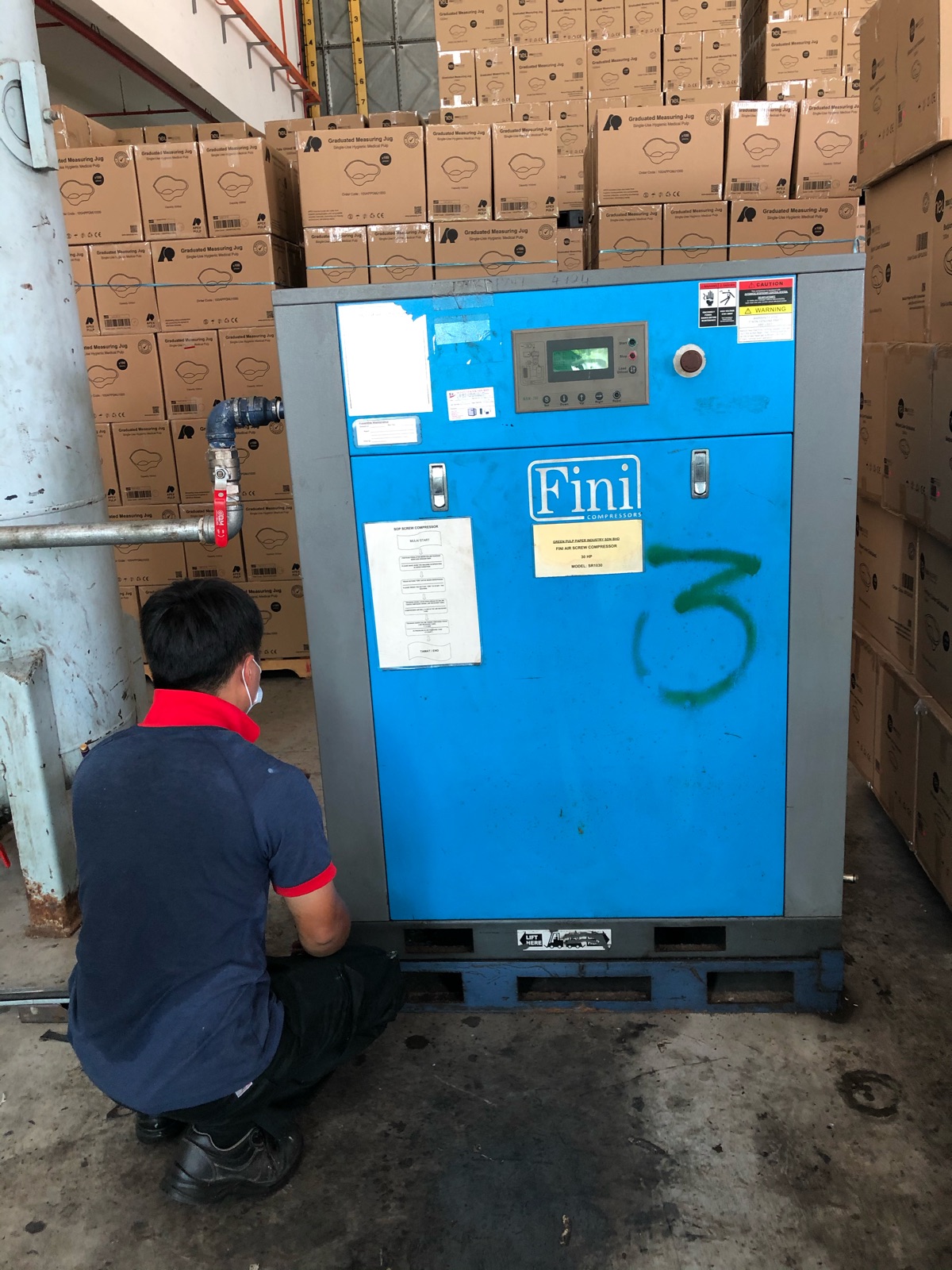 Service & Repair 30 HP FINI Air Compressor SR1030 