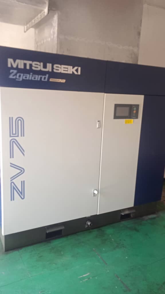 100 HP Mitsui Seiki Inverter Type Air Compressor ZV75AS5i 