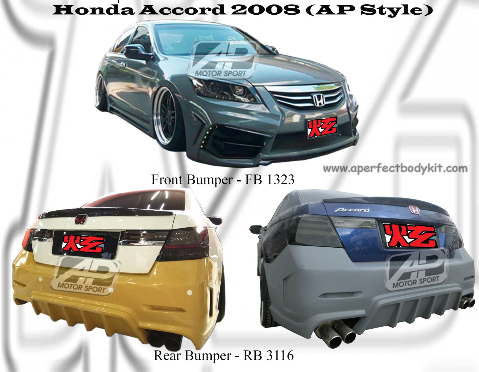 Honda Accord 2008 AP Style Bumperkits 