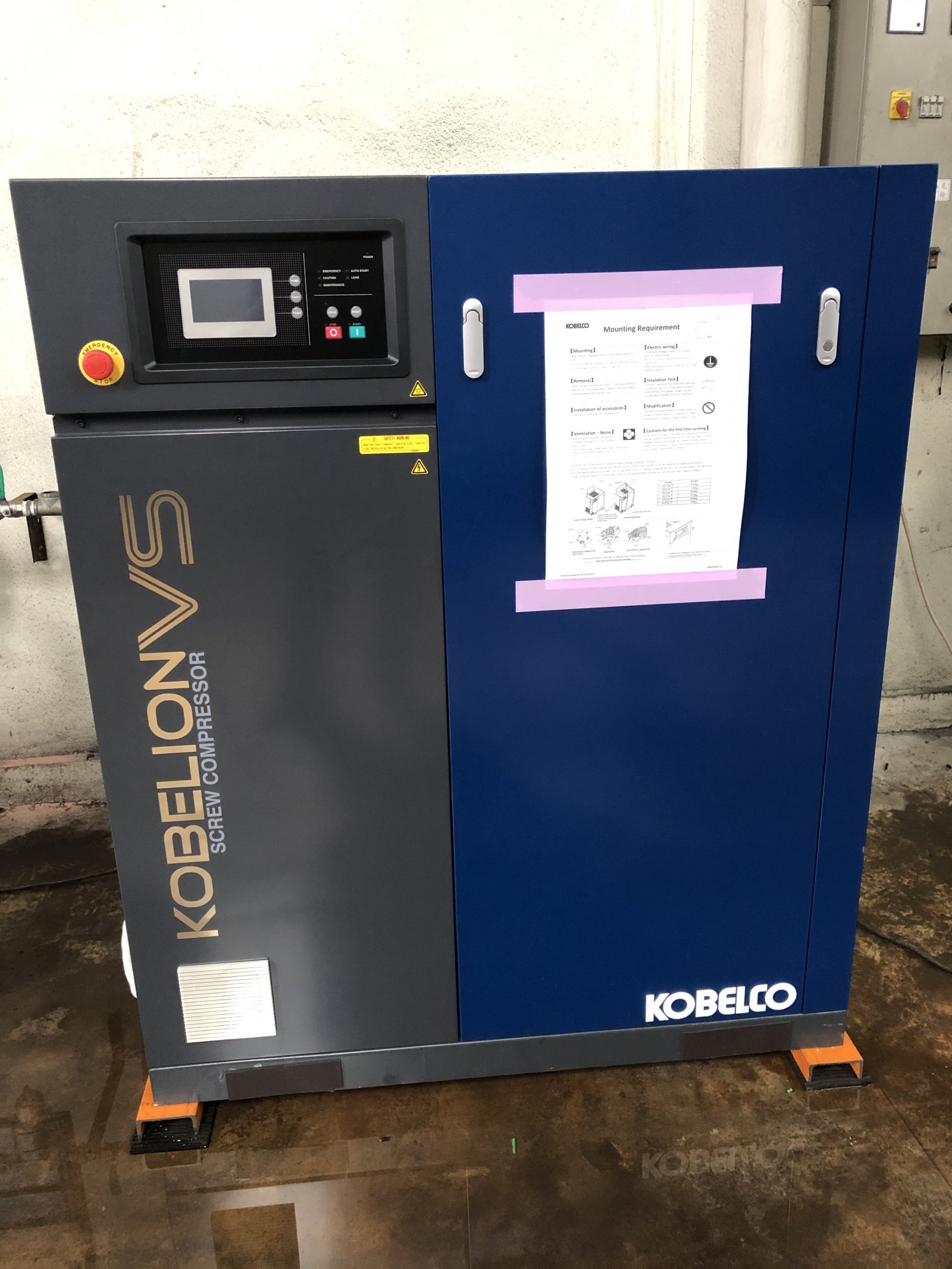 30 HP Kobelco Inverter Type Air Compressor VS22A-IV