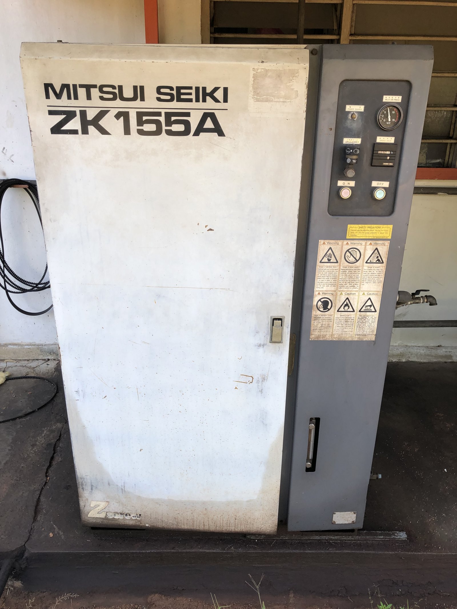 20 HP Mitsui Seiki Air Compressor ZK155A