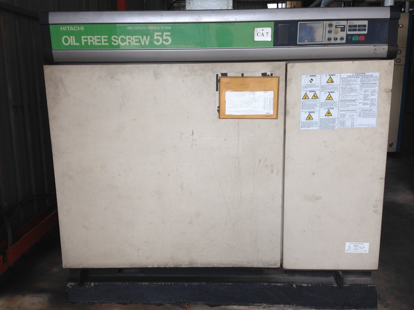 Second Hand Hitachi 75 HP Oil Free Air Compressor