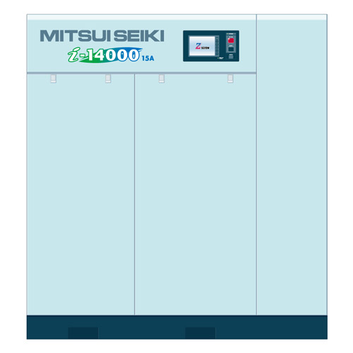 Mitsui Seiki Oil Free Inverter Type Air Compressor I-14015A 