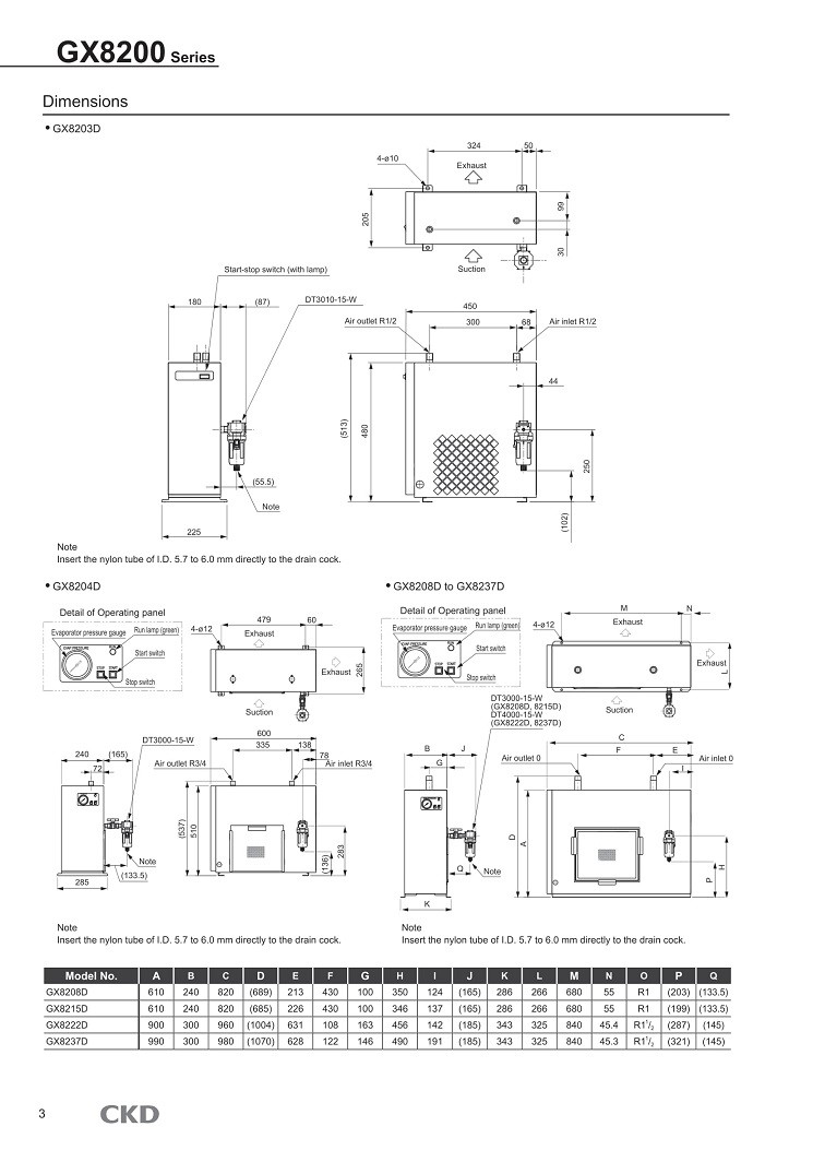 CKD Air Dryer GX8200 6