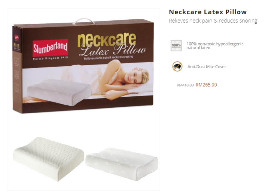 Neckcare Latex Pillow