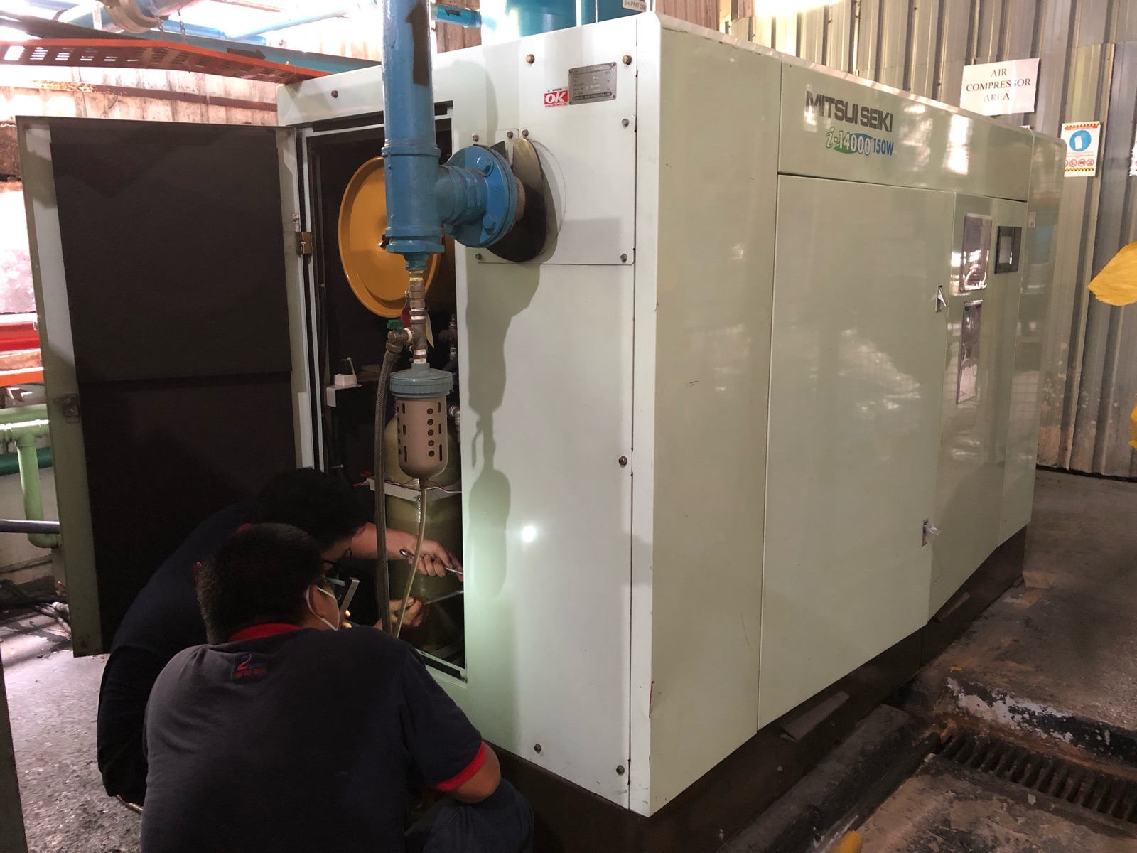 Service Mitsui Seiki Inverter Type Oil Free Air Compressor 