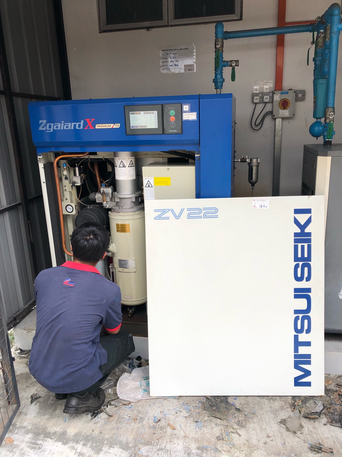 Service Mitsui Seiki Air Compressor ZV22