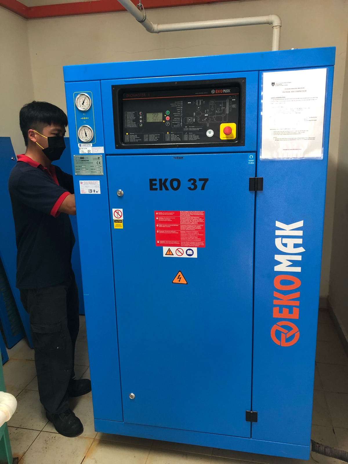 Service 50 HP EKOMAK Air Compressor EKO 37