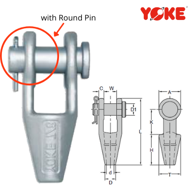 Forged Open Spelter Wire Rope Socket with Round Pin