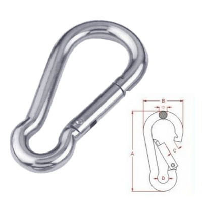 Stainless Steel Snap Hook Without Eyelet