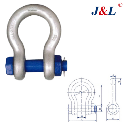 Bow Shackle With Bolt Pin Grade S6 Shackle (G2130BX)