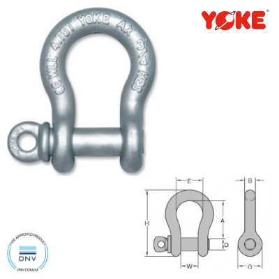 Bow Shackle With Screw Pin YOKE 8-837 (G-209BW)