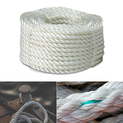 Nylon Rope 3-Strand, Natural White Colour