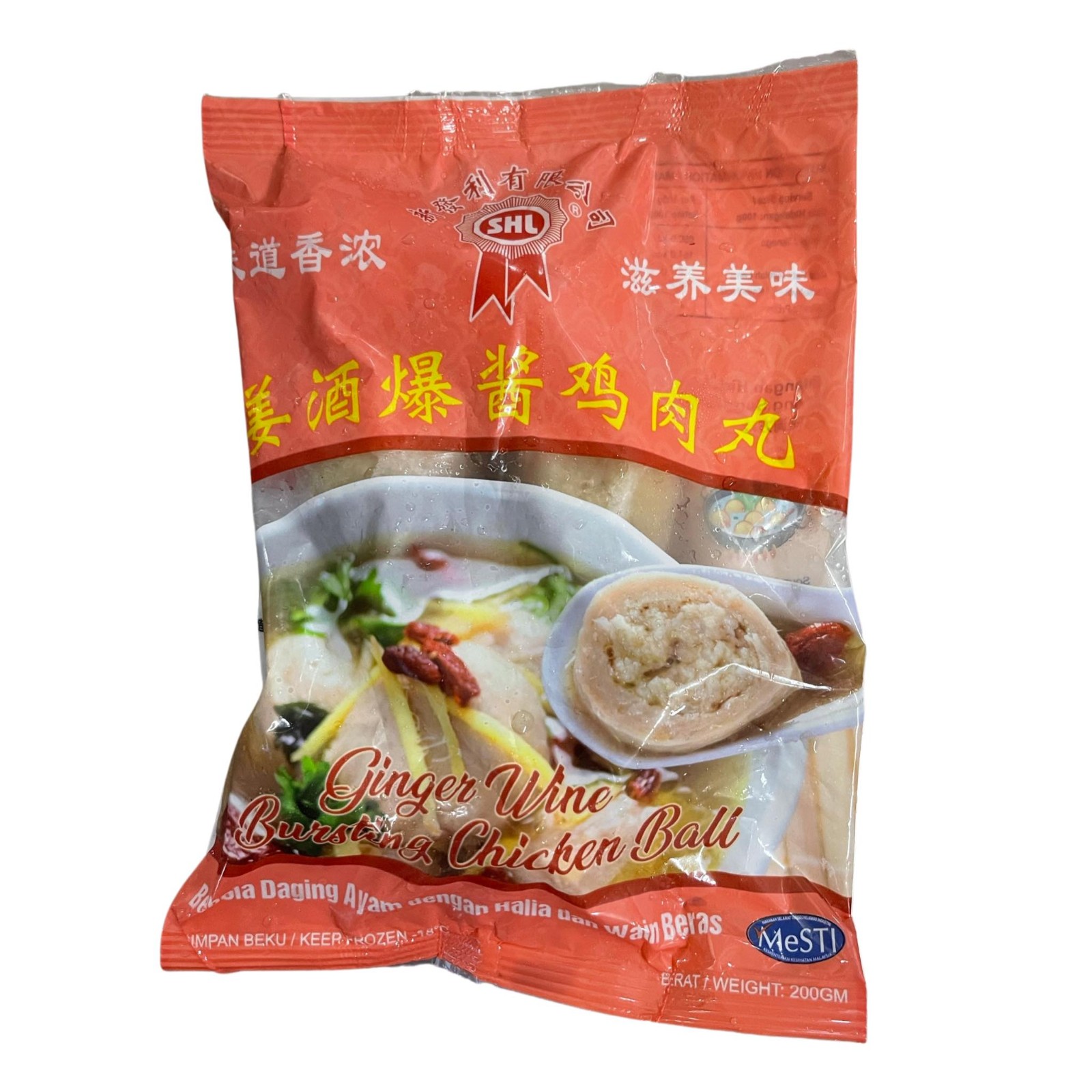 CHICKEN GINGER WINE PORK BALLƼ  200GM(50pack/ctn)