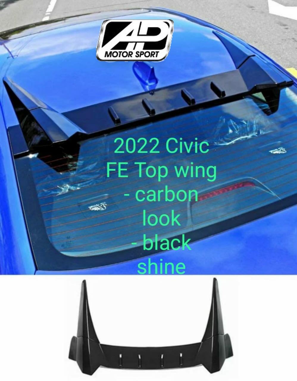 Honda Civic 2022 FE Top Spoiler