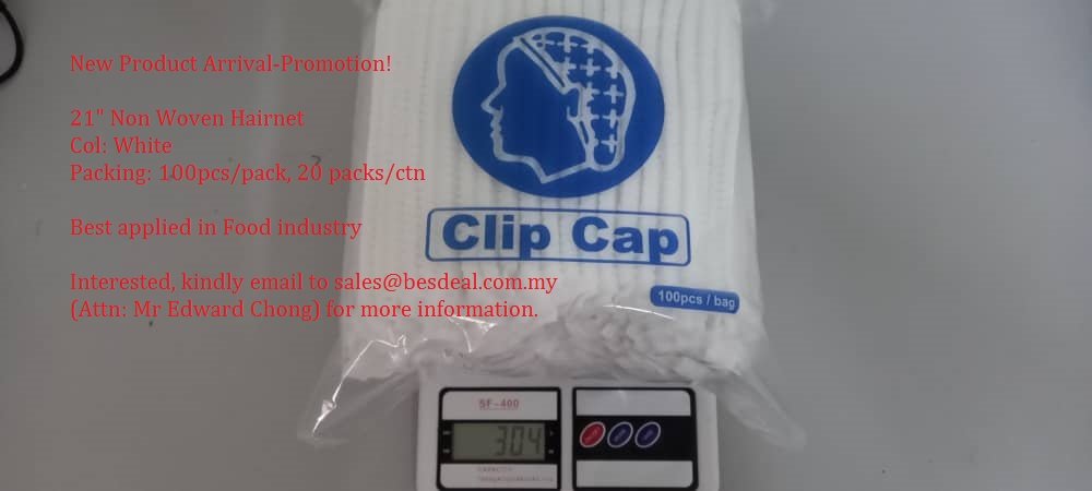 21 Non Woven Disposable Hairnet White