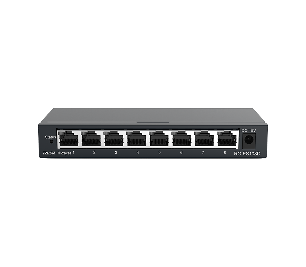 RG-ES108D.RUIJIE 8-Port 10/100Mbps Unmanaged Metal Switch