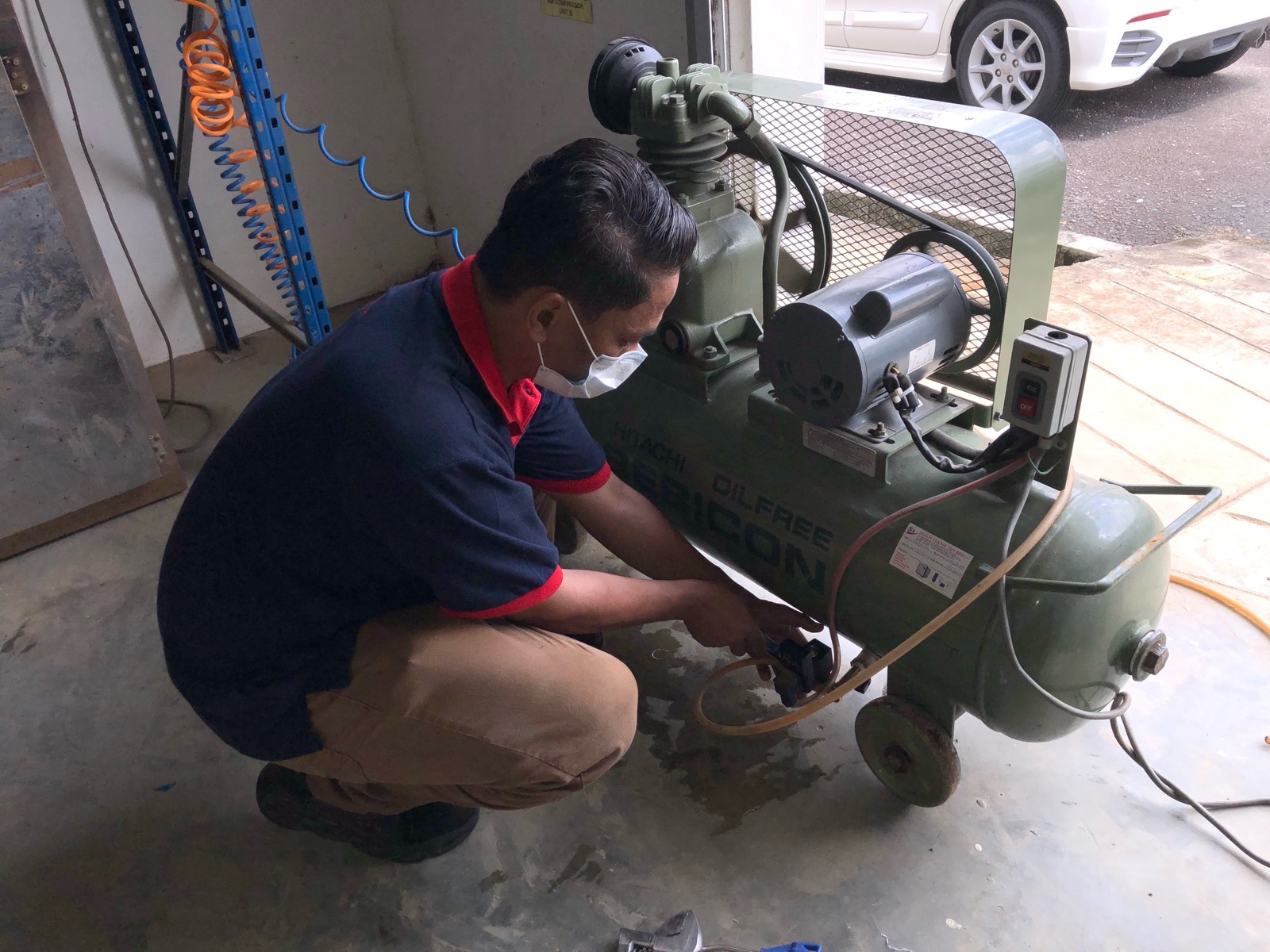 Repair Hitachi Oil Free Bebicon Air Compressor 