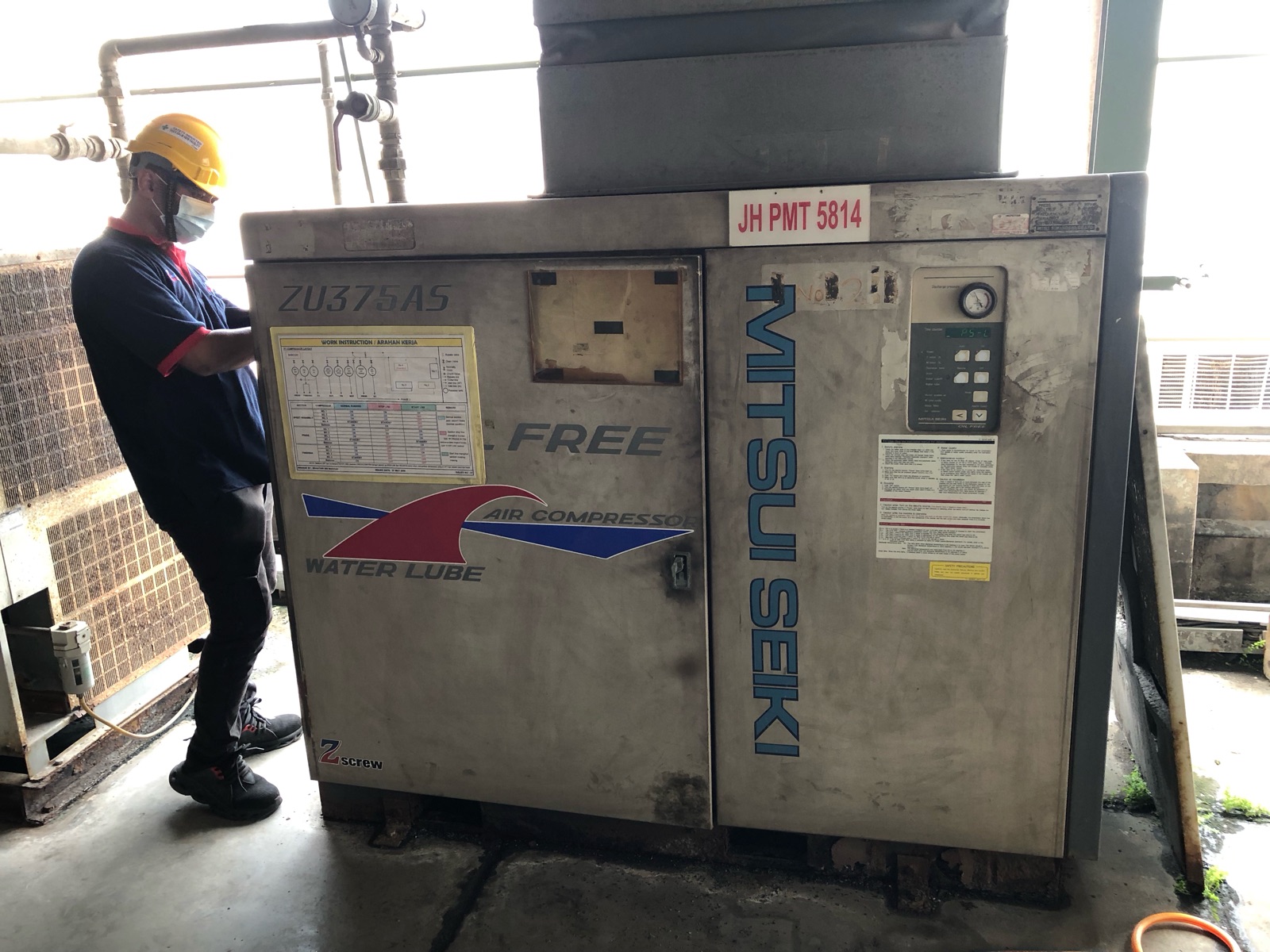 Service Mitsui Seiki Oil Free Air Compressor JB