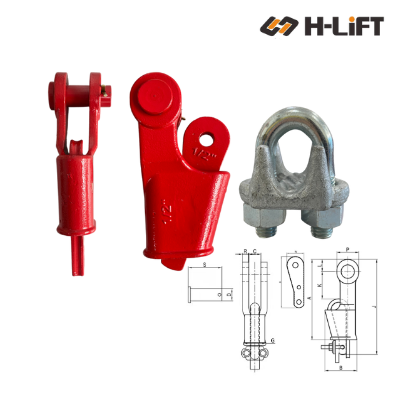 Wire Rope Wedge Socket C/W Wire Rope Clip