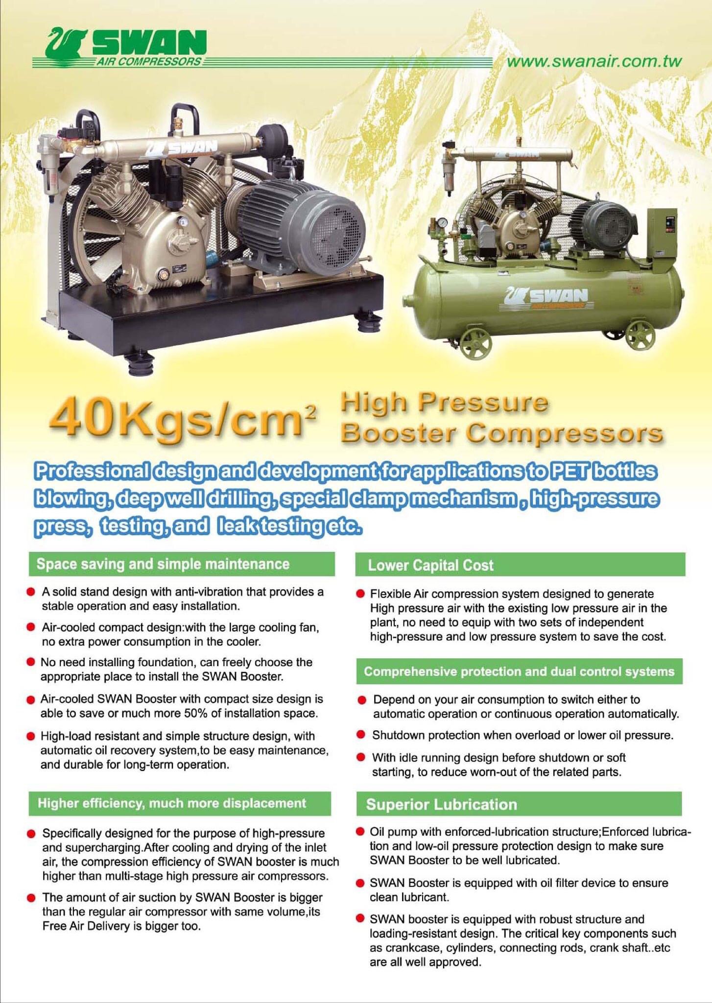Swan High Pressure Booster Compressor 