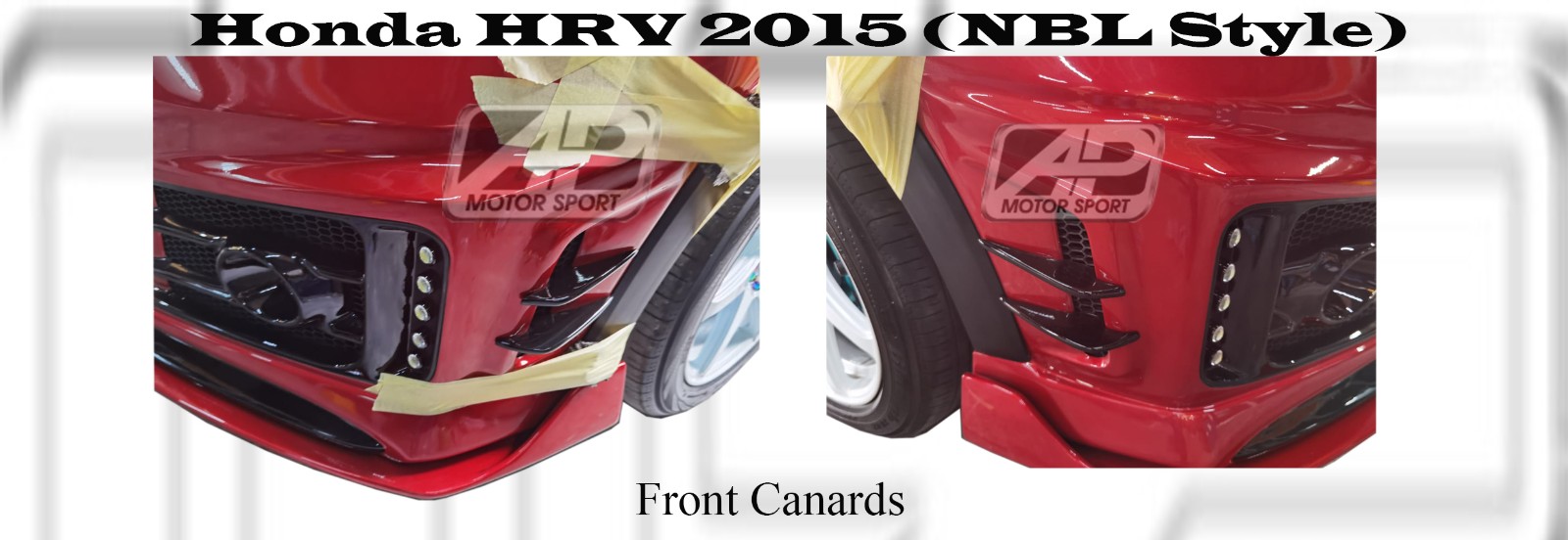 Honda HRV / Vezel 2015 Front Canards For NBL Front Bumper 